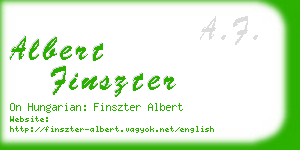 albert finszter business card